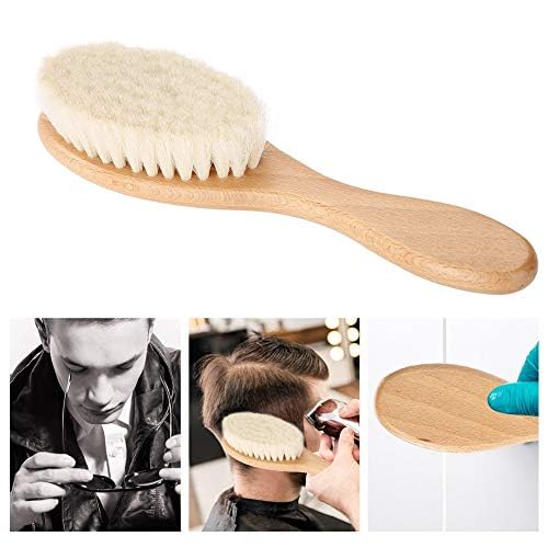 Wooden Hair Cleaning Brush with Soft Goat Hair Bristles - Natural Oil Head Massage Brush for Men & Women | Perfect for Scalp Care, Styling and Relaxation at Home or Salon