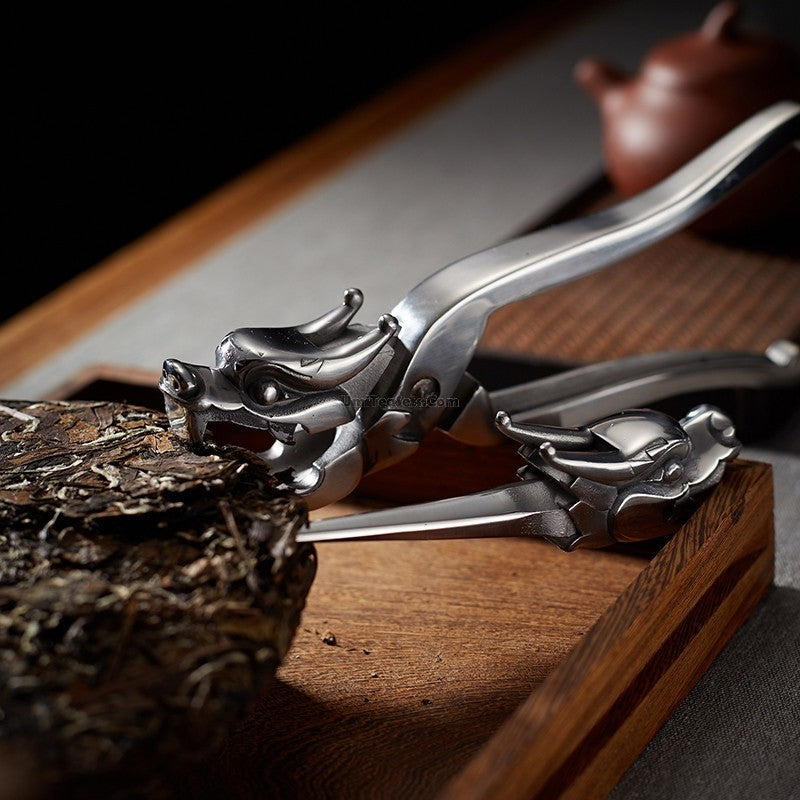 Premium 304 Stainless Steel Dragon Tea Tongs - Traditional Chinese Tea Accessory for Gongfu Tea Ceremony & Loose Leaf Tea Brewing