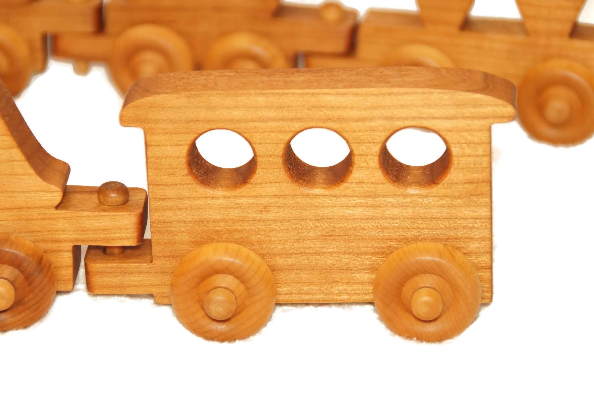 Little Wooden Wonders Wooden Toy Train Set for Kids - Eco-Friendly & Safe Wooden Railway Toys for Toddlers | Perfect for Birthday Gifts & Pretend Play