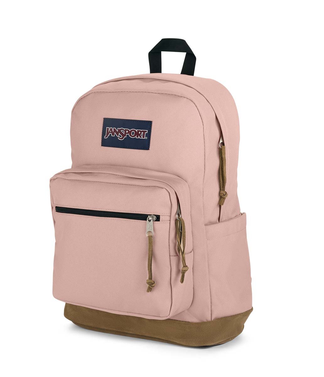 JanSport Right Pack Backpack - Lightweight Laptop Backpack for School & Travel, Misty Rose Pink | Durable College Bookbag with Padded Shoulder Straps | Perfect for Students, Commuters & Outdoor Adventures