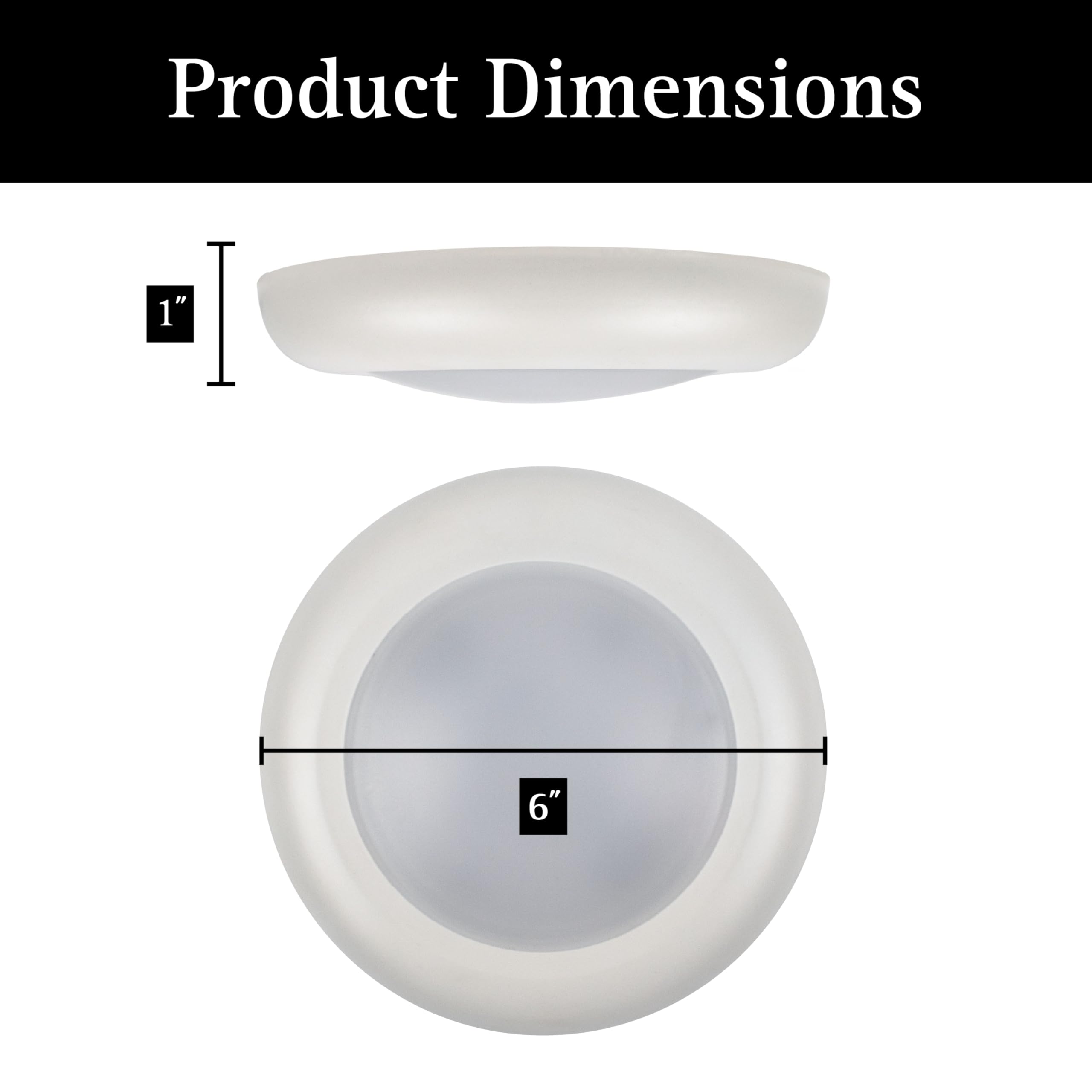Ultralux 6 Inch LED Flush Mount Ceiling Light - Dimmable Slim Puck Downlight with 50,000+ Hours Energy Saving - Easy Installation Multi-Purpose Light Fixture (6 Pack, Soft White 3000K) - Perfect for Kitchen, Bathroom, Hallway, and Closet Lighting