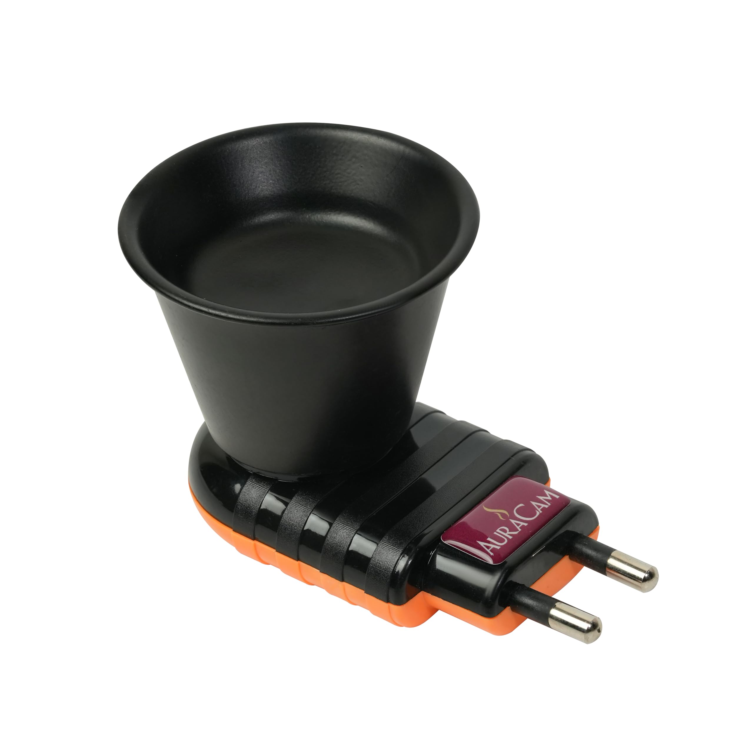 Premium AuraCam Electric Kapoor Dani Incense Burner - Plug-in Camphor & Dhoop Diffuser for Home Aromatherapy, Meditation & Spiritual Rituals (Pack of 1)
