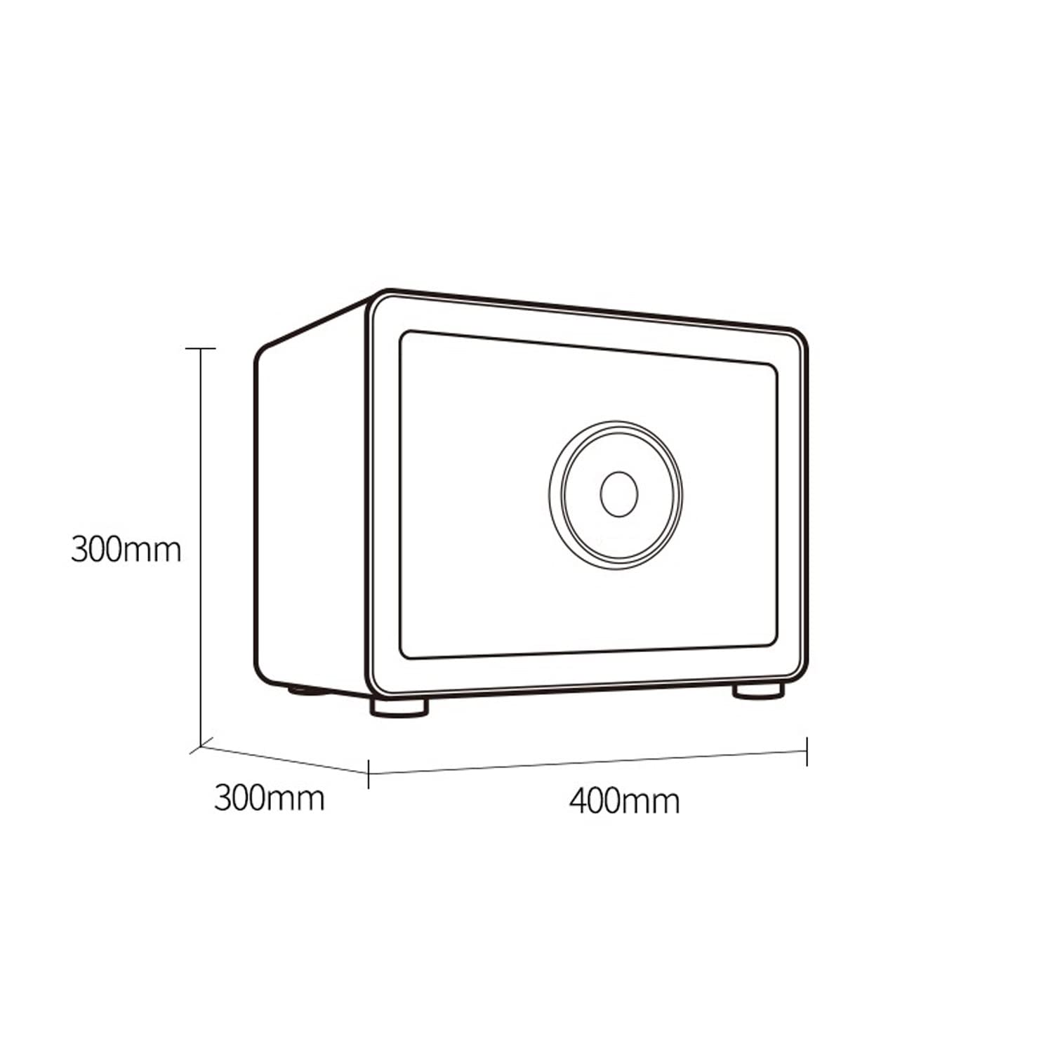 Fingerprint Safe Box - Household Small Anti-Theft Security Lock Box for Cash, Documents & Jewelry | Bedside Cabinet Safe Deposit Box | Black | Perfect for Home, Office & Travel Security Protection