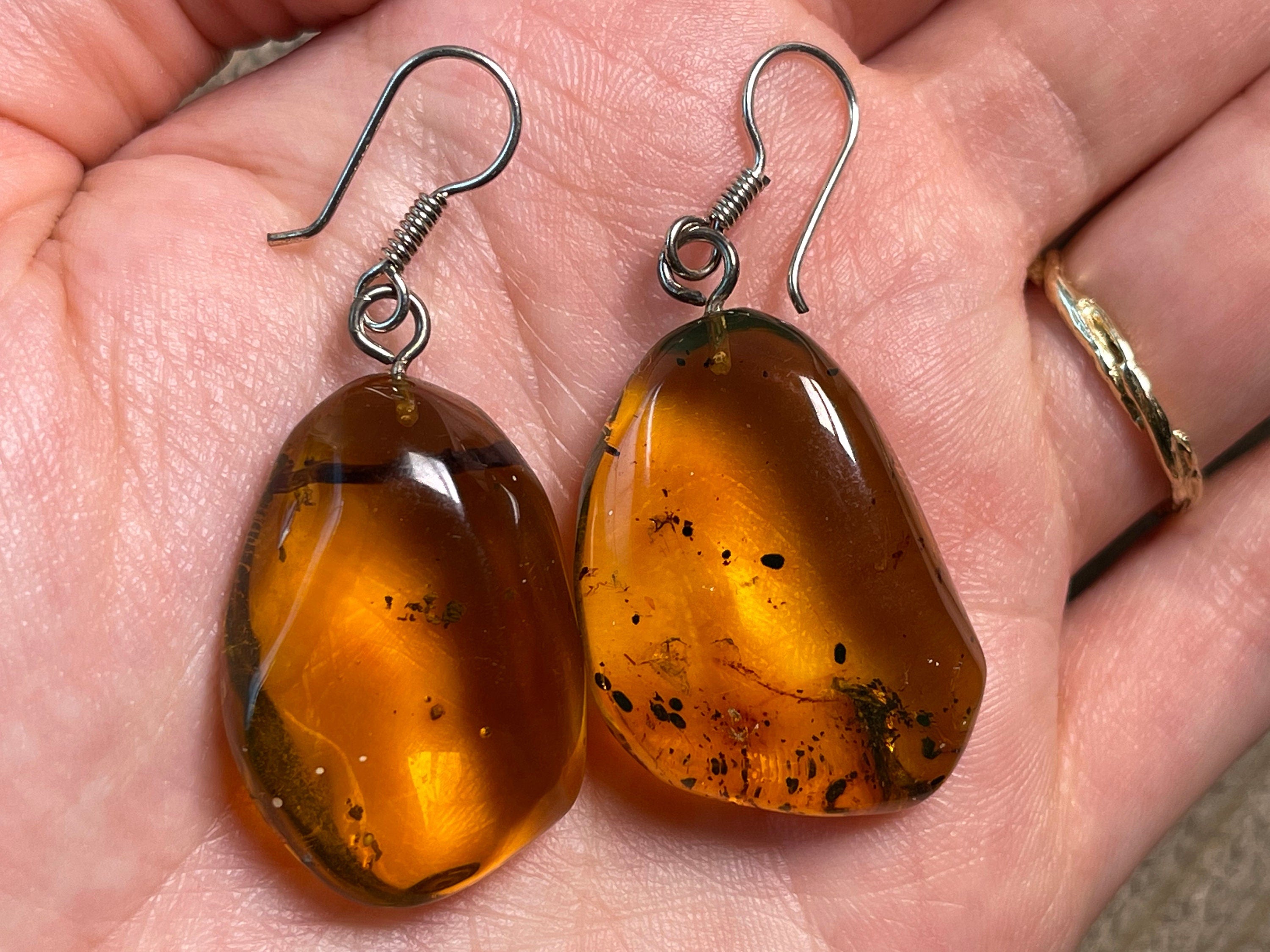 AMBER Crystal Earrings – Handmade Statement Dangle Earrings with Healing Stones | Elegant Boho Jewelry for Women | Perfect for Parties, Weddings & Everyday Wear