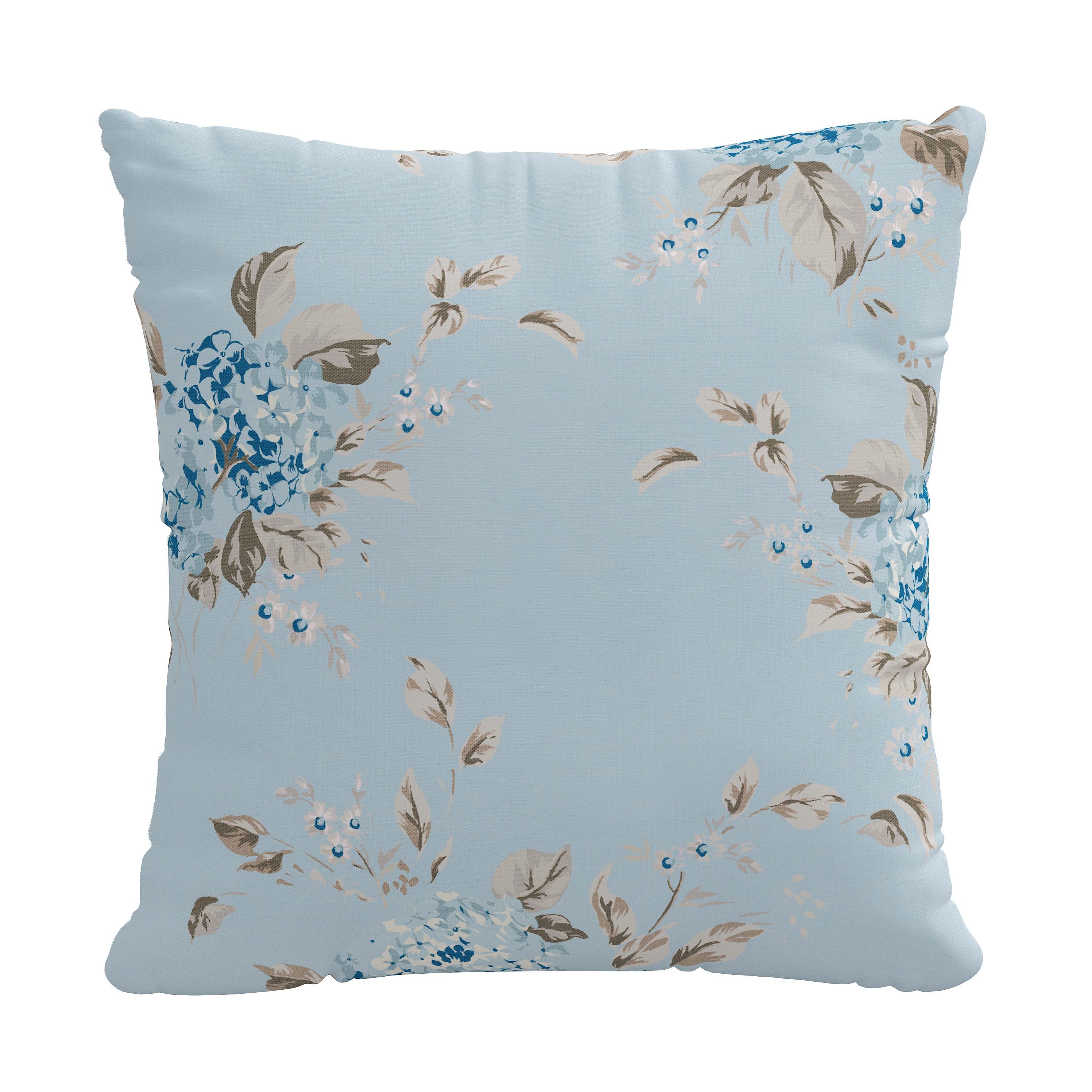 Berry Bloom Blue Pillow - Soft & Comfortable Decorative Throw Pillow for Couch, Bed, Sofa - Perfect for Living Room, Bedroom, or Nursery Decor