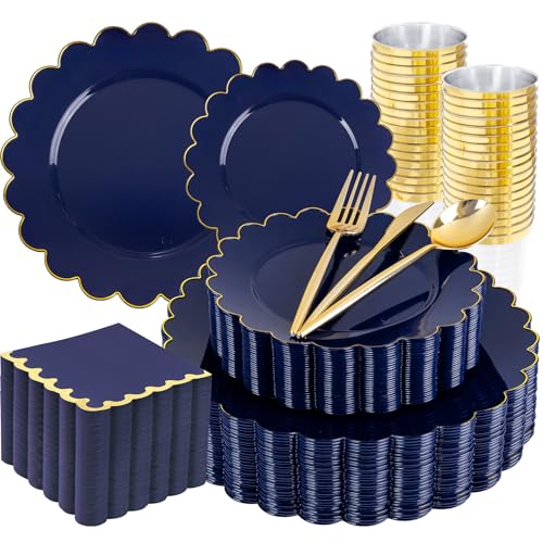 Navy Blue with Gold