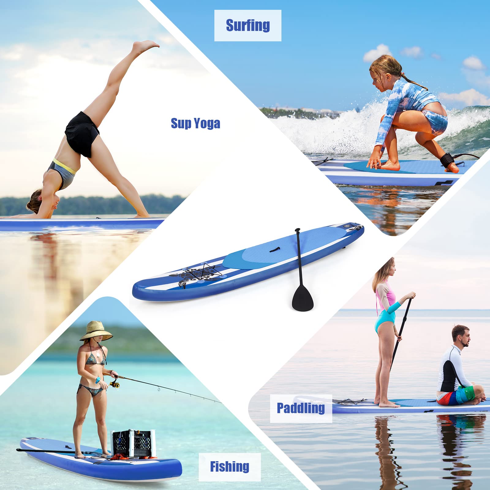 **SPORFIT Inflatable Stand Up Paddle Board (SUP) for Adults & Youth - 10.5/11FT, 6.5IN Thick - Premium SUP Board for Lakes, Rivers & Ocean Paddling**