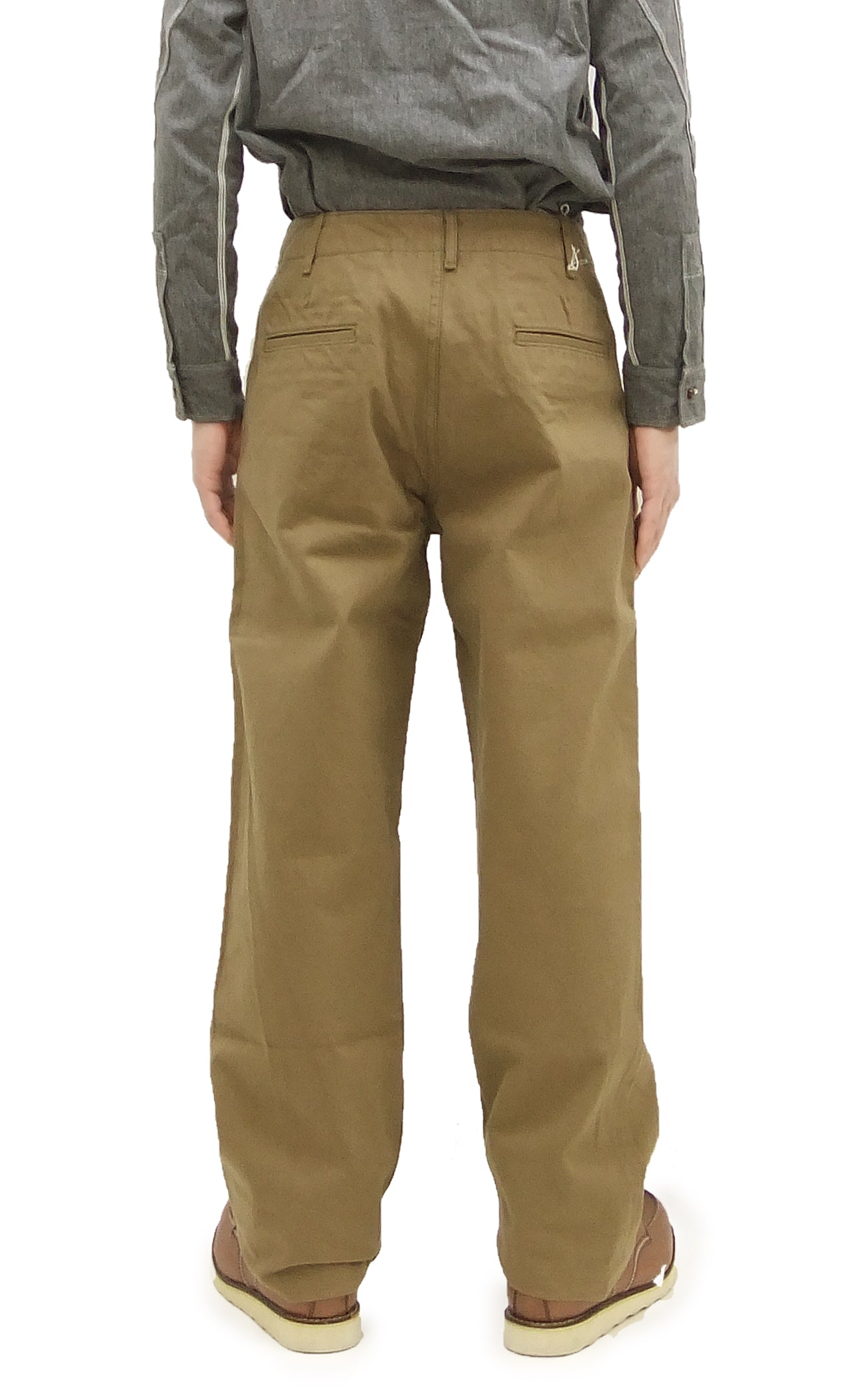 Samurai Jeans SJ48CP Men's Relaxed Fit Straight Leg Chino Pants - Khaki Wide Cut Work Trousers, Sulfur Dyed & One Washed for Comfort | Perfect for Casual Wear, Office & Outdoor Activities