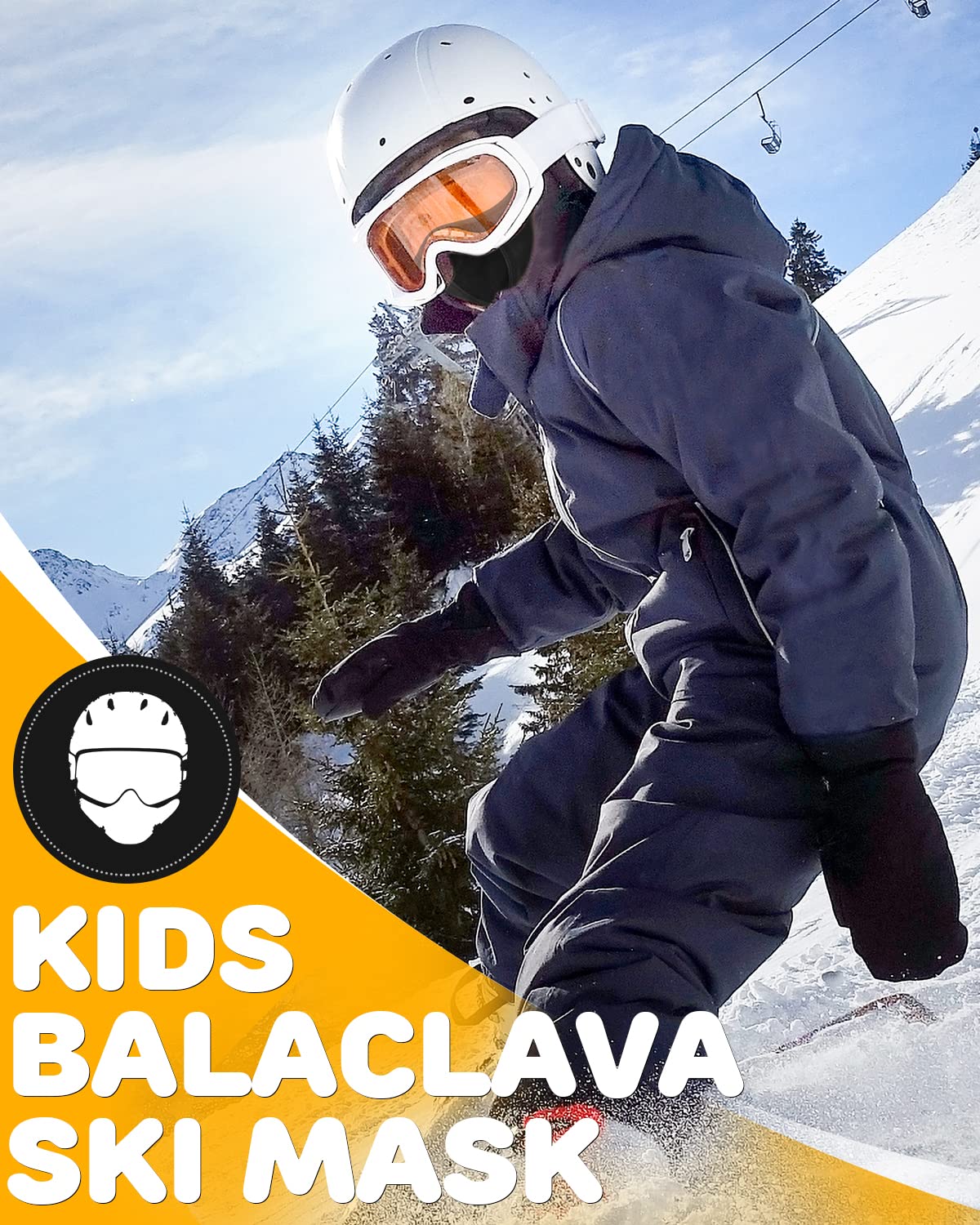 Venswell Kids Winter Balaclava Ski Mask - Warm Full Face Cover for Cold Weather - Perfect for Skiing, Snowboarding, Cycling & Outdoor Activities