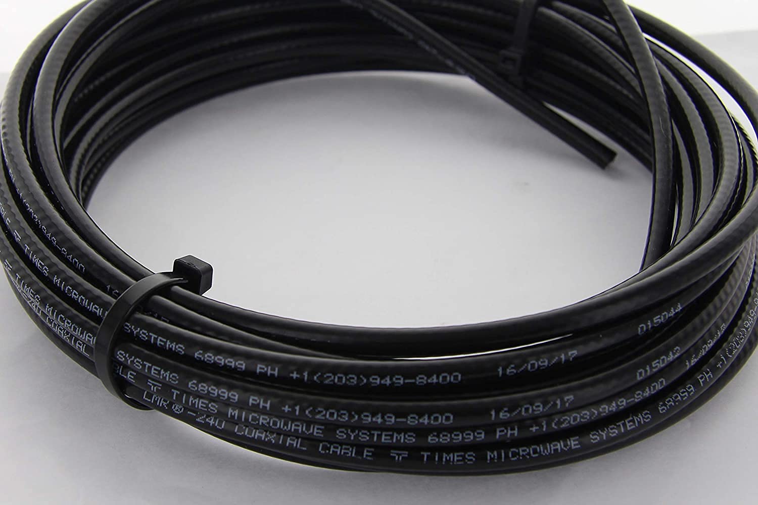 LMR-240 Low Loss Coaxial Cable 100ft - Premium Time Microwave Bulk Cable (No Connectors) - Made in USA - Ideal for Ham Radio, CCTV, Antenna & RF Applications