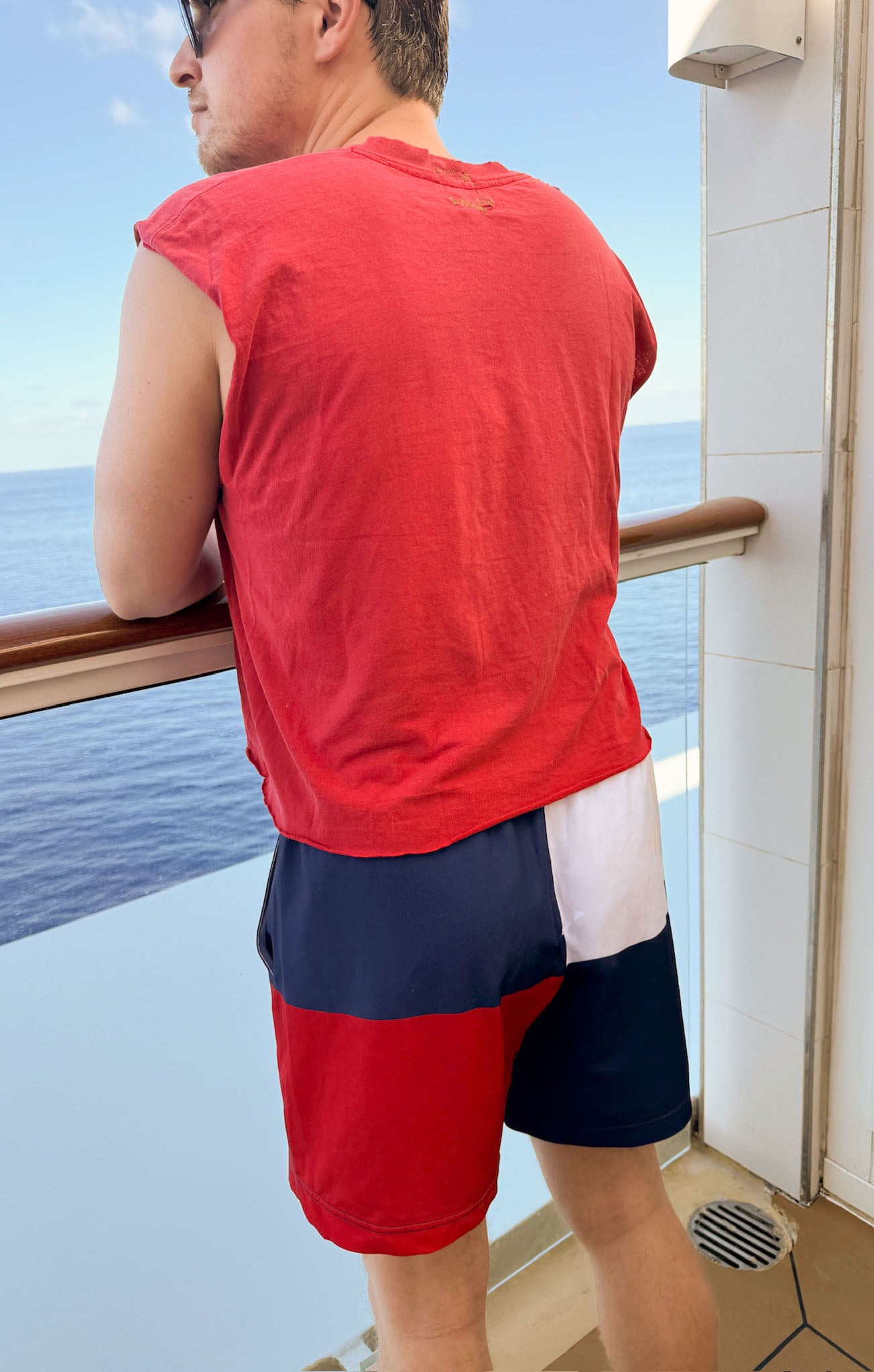 Men's Swim Trunks - Americana Colorblock Swim Shorts for Beach, Pool & Summer Vacation | Quick-Dry & Comfortable