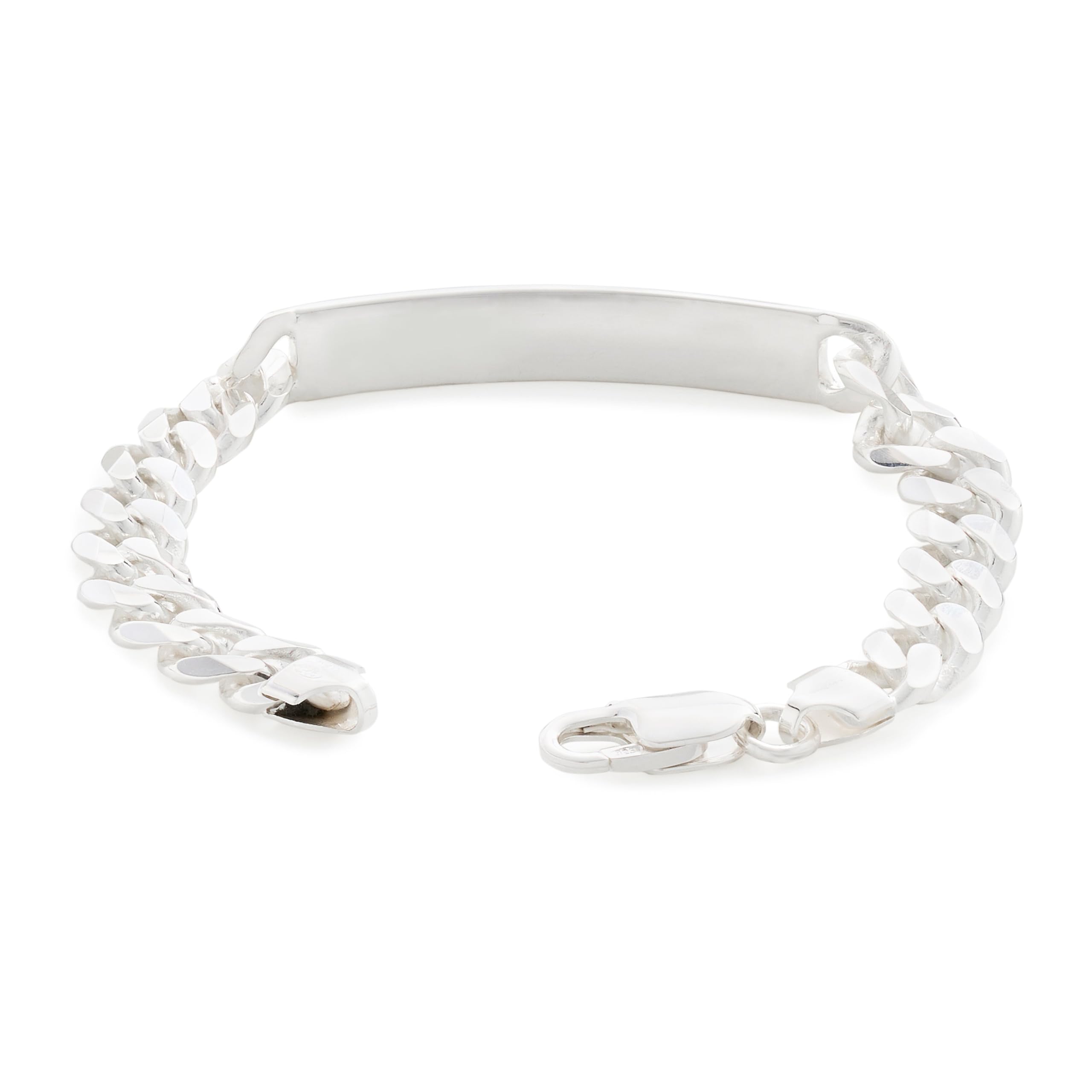 EVE'S ADDICTION Personalized Engraved Sterling Silver ID Bracelet for Women - Custom Name Jewelry Gift for Mom, Wife, Daughter - Perfect for Birthdays, Anniversaries & Special Occasions