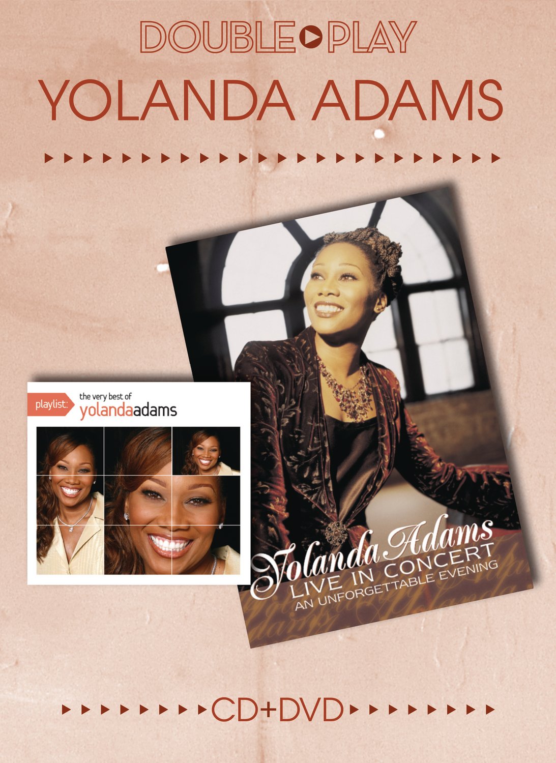 Yolanda Adams Double Play CD & DVD - Gospel Music Album for Worship, Church & Inspirational Listening