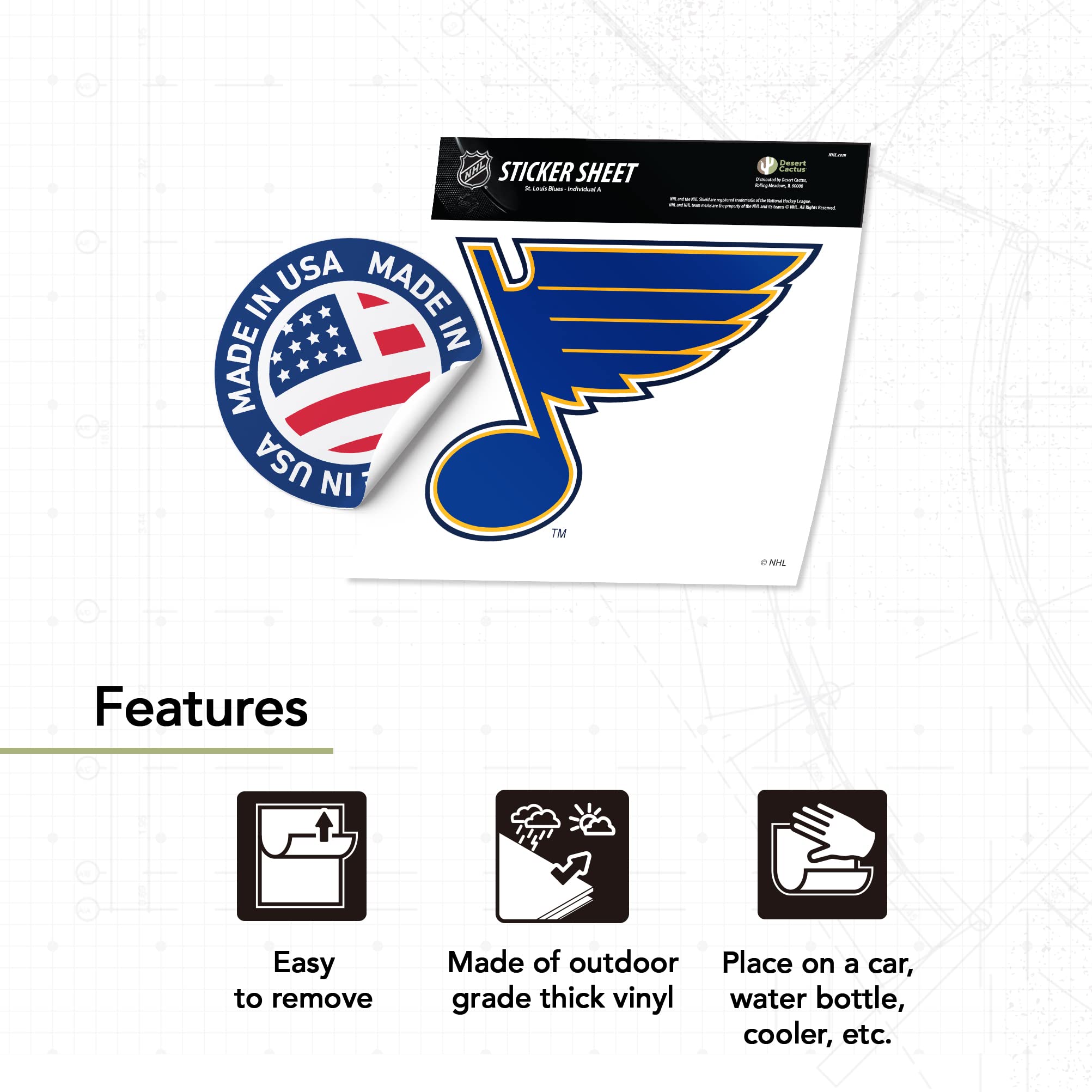 St. Louis Blues NHL Hockey Team Vinyl Decal Sticker - Waterproof Laptop, Car, Water Bottle, Scrapbook Decor - Perfect for Fans & Game Day Accessories