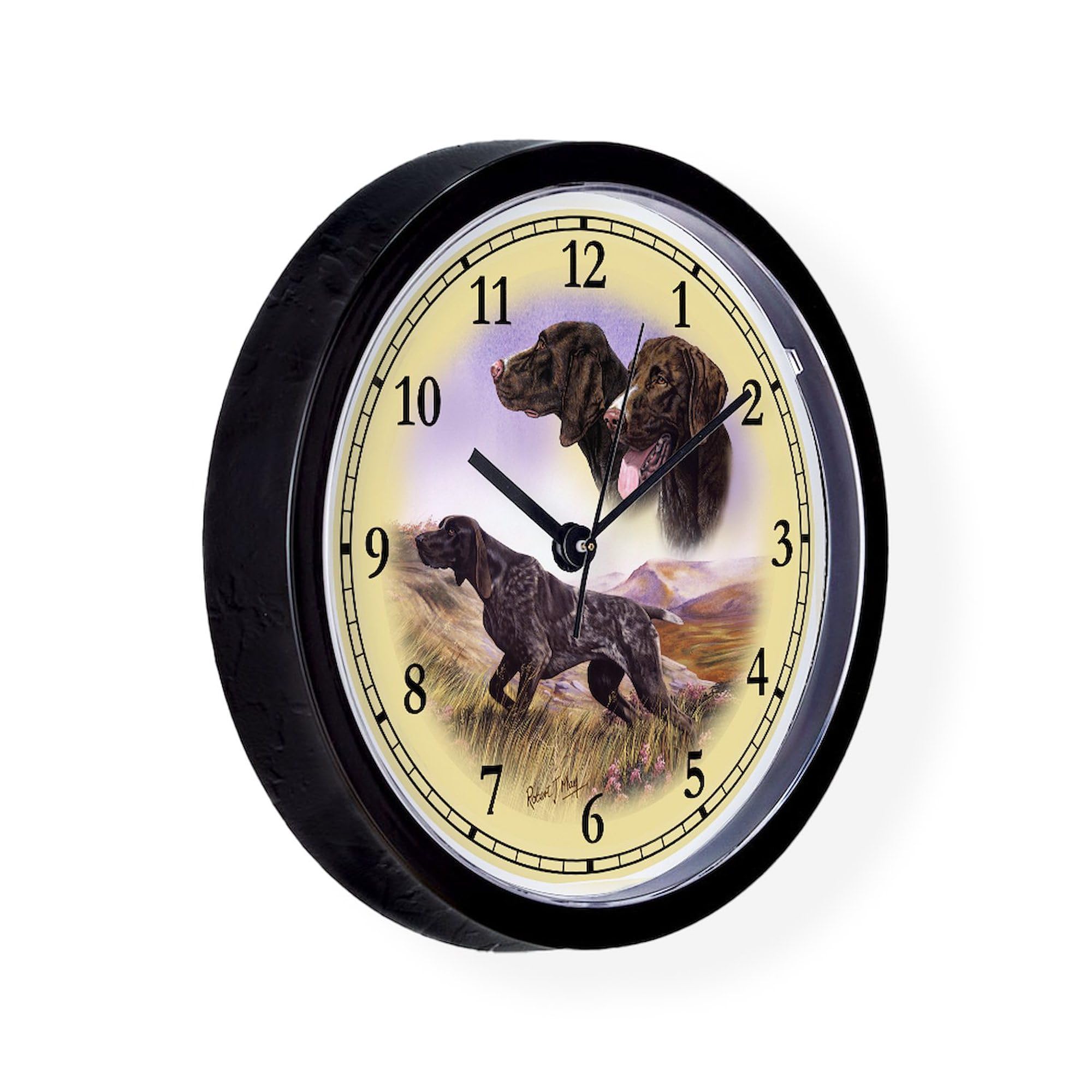 German Pointer 10 Inch Wall Clock - Decorative Silent Non-Ticking Clock for Living Room, Kitchen, Office & Home Decor | Perfect Gift for Dog Lovers & Pet Owners