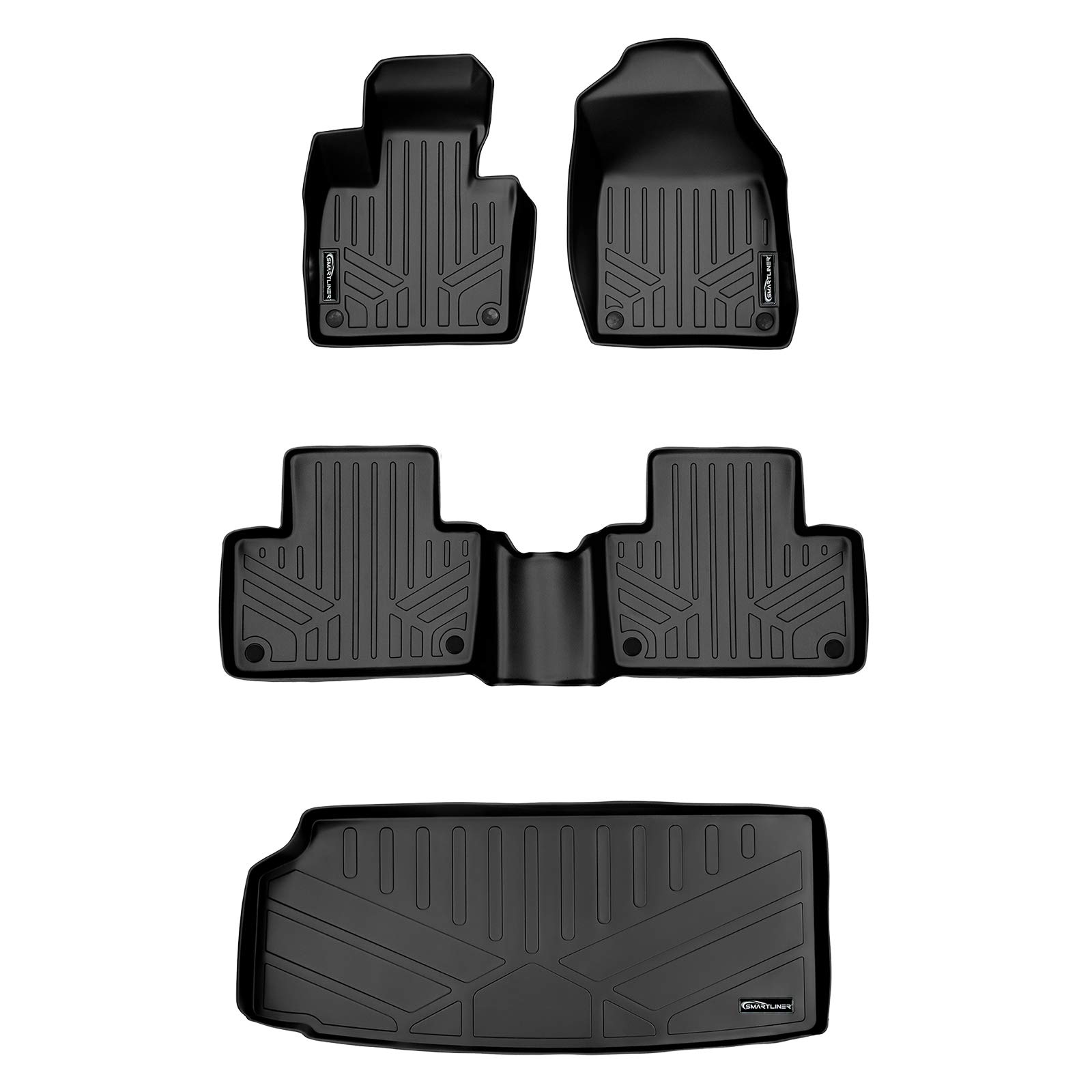Premium SMARTLINER All-Weather Floor Mats & Cargo Liner Set for 2016-2025 Volvo XC90 (Excluding Plug-in Hybrid) - Heavy Duty Protection for SUVs, Perfect for Family Road Trips & Outdoor Adventures