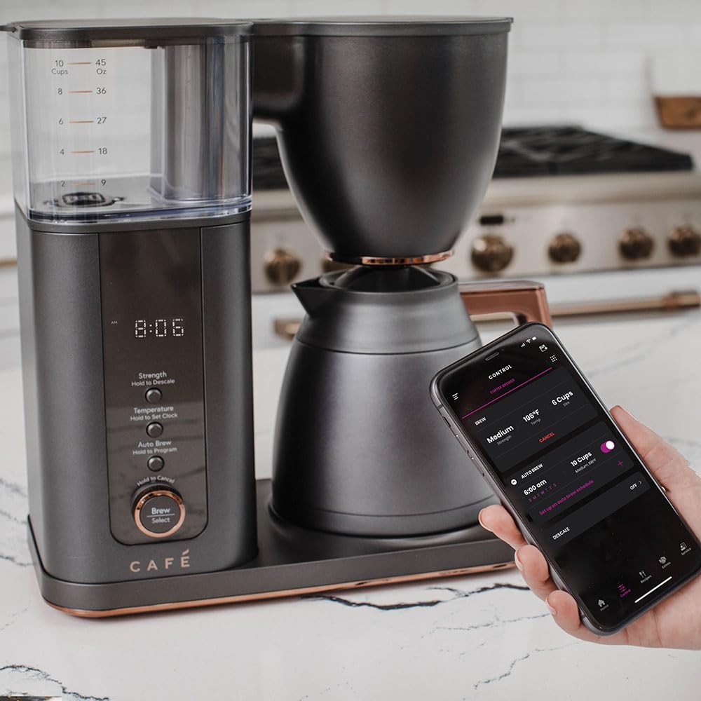 Premium 10-Cup WiFi Smart Coffee Maker with Thermal Carafe - SCA Certified Barista-Grade Drip Brewer, Voice Control & Smart Home Compatible - Perfect for Home Kitchen, Office & Entertaining Guests