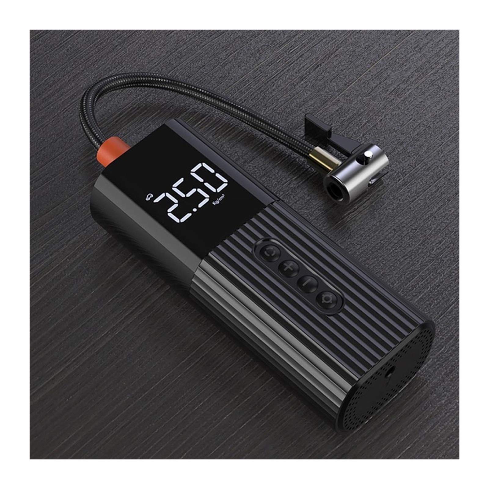 12V Portable Air Compressor Tire Inflator Pump with Digital Gauge, LED Light & Valve Adaptors - Fast Inflation for Car Tires, Bikes, Motorcycles, Basketballs & Sports Equipment - Perfect for Road Trips, Emergency Use & Home Inflatables