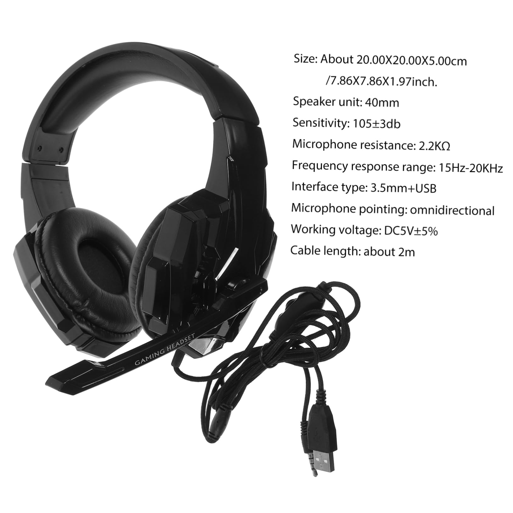 Mikikit E-Sports LED Gaming Headphones i3000 - Noise Cancelling Headset with Microphone for PC, PS5, Xbox - Perfect for Competitive Gaming & Streaming