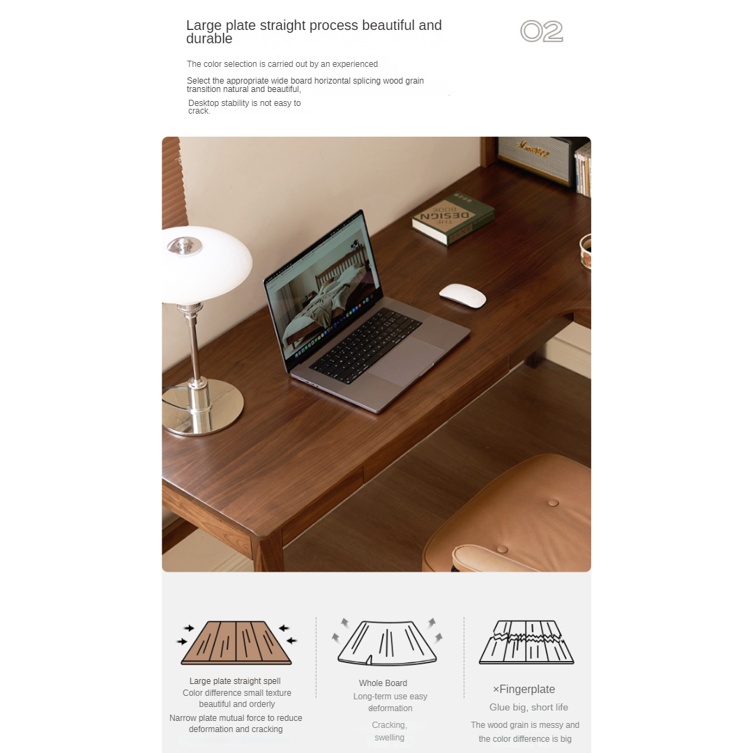 Solid Black Walnut & Oak Wood Corner Desk Bookshelf - Stylish Home Office Storage for Books, Decor & Essentials