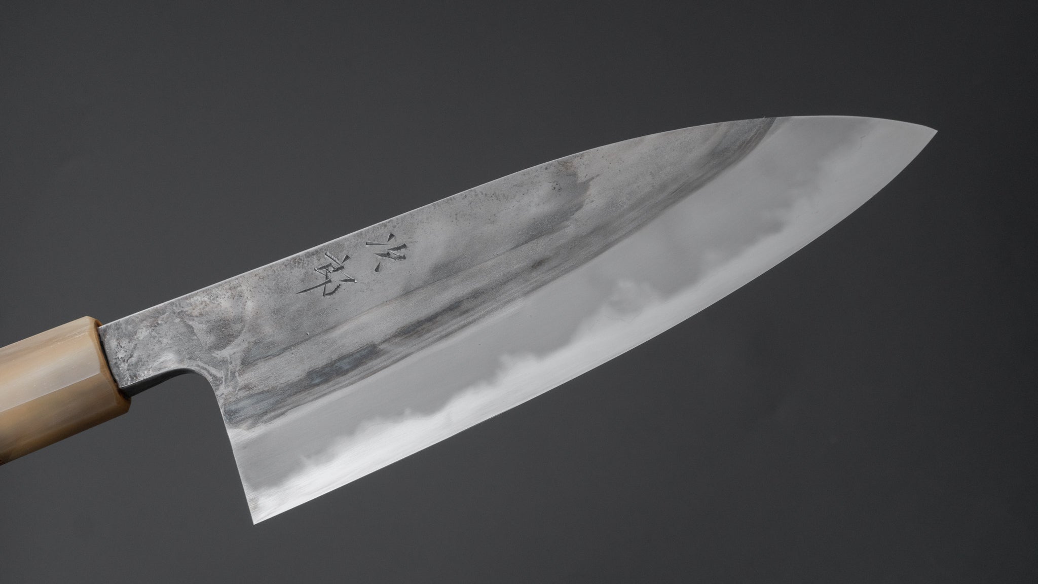 Premium Jiro Tsuchime Wa Santoku Knife 180mm - Japanese High Carbon Steel Blade with Taihei Tagayasan Wood Handle (#524) - Perfect for Sushi, Vegetables & Meat Cutting in Professional Kitchens & Home Cooking