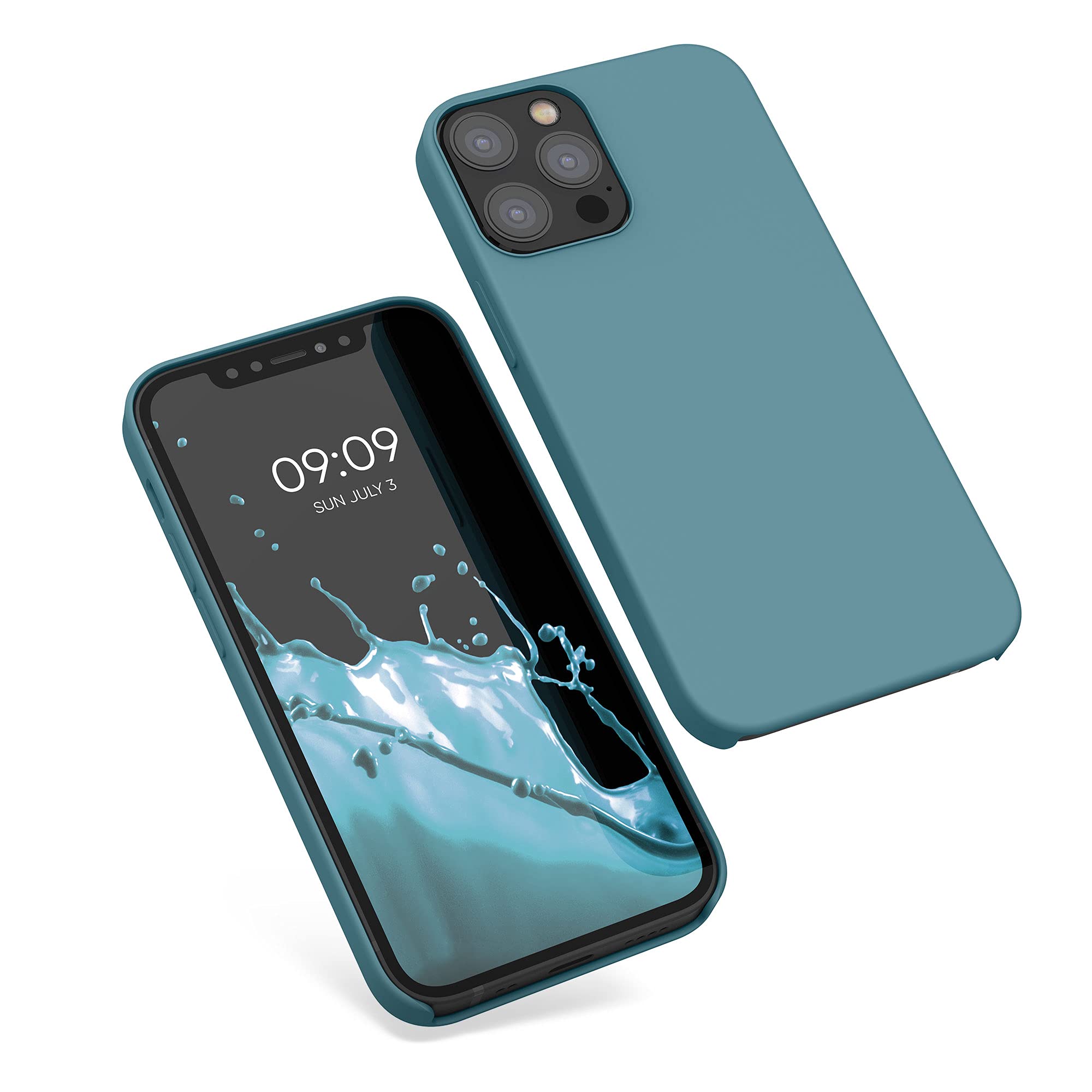 kwmobile Premium TPU Silicone Case for Apple iPhone 12 & iPhone 12 Pro - Soft Protective Phone Cover in Arctic Night Color - Perfect for Everyday Use, Work & Travel Protection