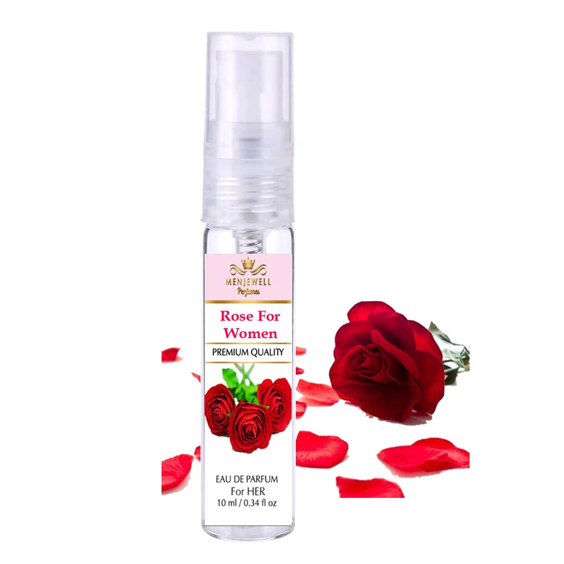 Rose Perfume for Women - Eau De Parfum Fragrance Spray | Long-Lasting Floral Scent | 10ml Travel Size | Perfect Gift for Her | Romantic Date Night & Special Occasions