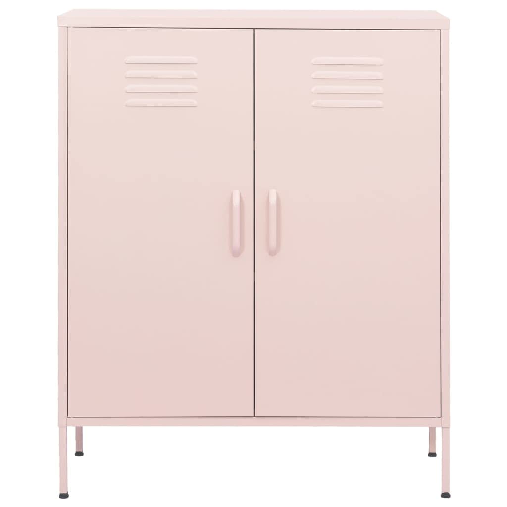 Pink Metal Storage Cabinet 31.5