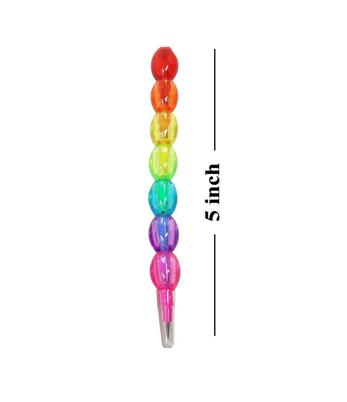 Non-Toxic SarG Pearl Moti Stacking Pencils for Kids - 12 Pack, Unsharpened, Safe & Fun Writing Tool for School, Art & Birthday Party Favors