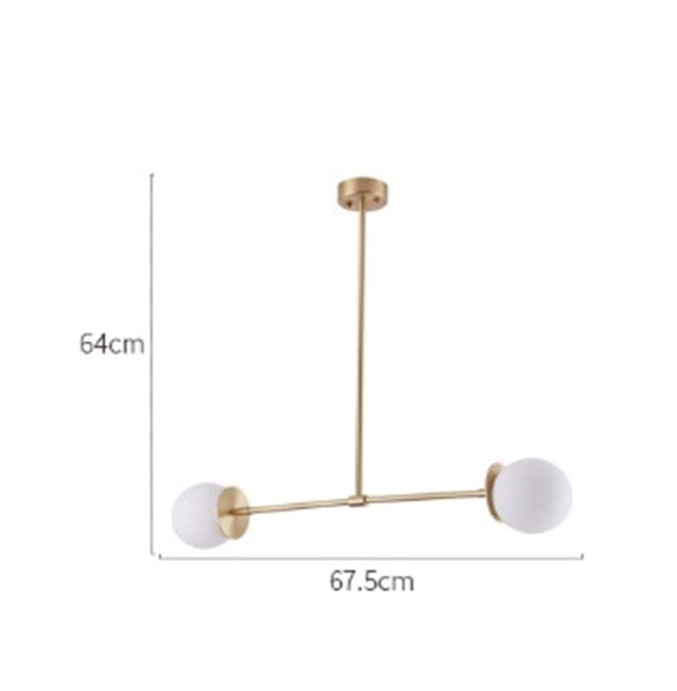 Postmodern Creative Pure Copper Chandelier with Glass Balls - Elegant Lighting for Restaurants, Study Rooms, Offices & Model Homes - Durable & Artistic Ceiling Fixture