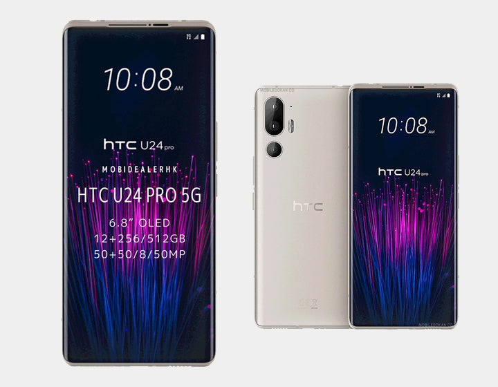 HTC U24 Pro 5G Unlocked Smartphone - 12GB RAM 256GB ROM Dual SIM GSM - White | Premium Android Phone for Gaming, Streaming & Business Use