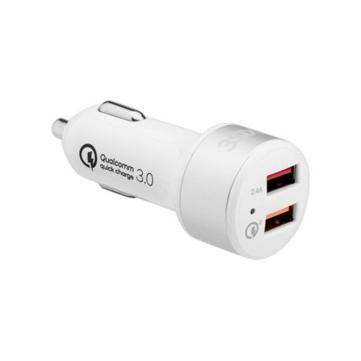 3sixT Fast Car Charger 5.4A Dual Port USB Adapter with 1m Micro USB Cable - Quick Charge for iPhone Android Smartphones While Driving