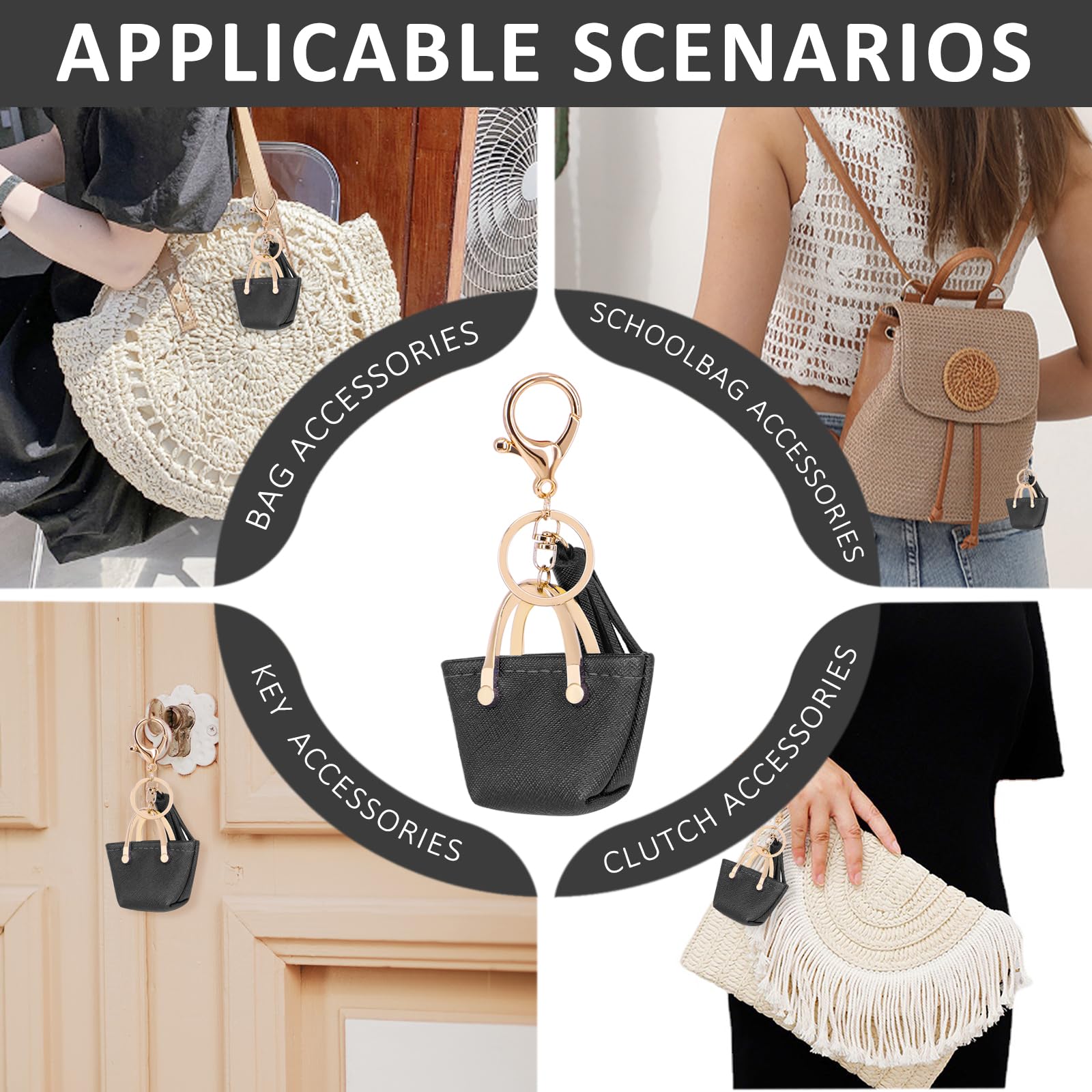 Stylish Tassel Keychain with Mini Coin Purse - Cute Handbag Decor for Women & Moms | Perfect for Keys, Wallets & Gift Giving