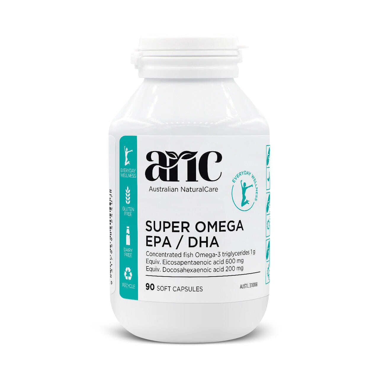 Premium Australian Natural Care Super Omega EPA/DHA Fish Oil Supplement - Supports Heart, Brain & Joint Health - Ideal for Daily Wellness & Active Lifestyles