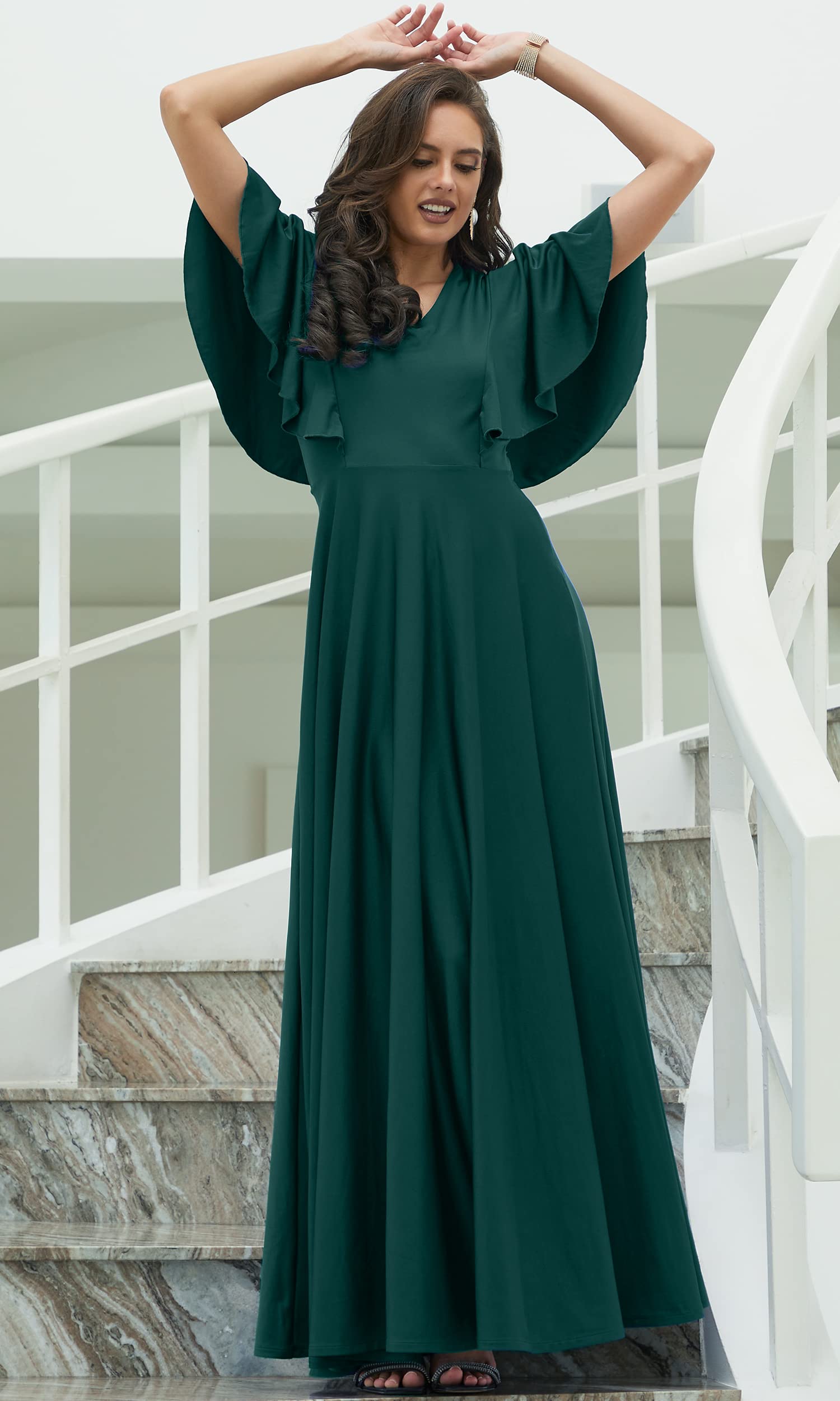 Elegant Women's Long Bridesmaid Evening Cocktail Maxi Dress - Perfect for Weddings, Prom, Formal Events & Special Occasions