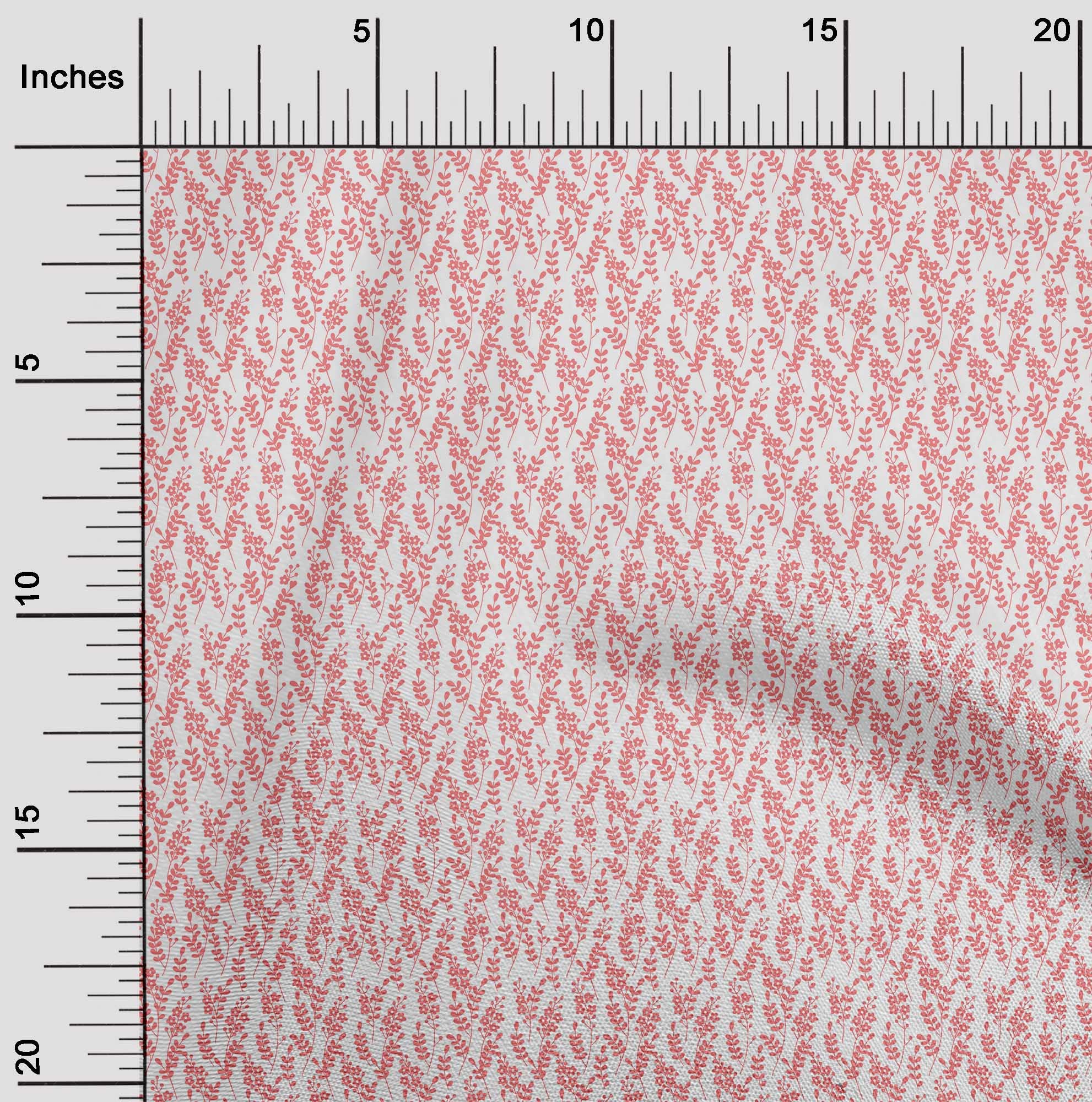 OneOone Cotton Cambric Pink Floral Print Fabric by The Yard - 42 Inch Wide - Perfect for Dresses, Skirts, and DIY Sewing Projects