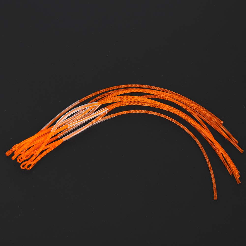 Ubersweet® 10PCS Fly Fishing Line - 30LB Yellow Braided Loop Line for Fly Fishing Tackle Accessories | Perfect for Trout, Bass, and Salmon Fishing in Rivers and Lakes