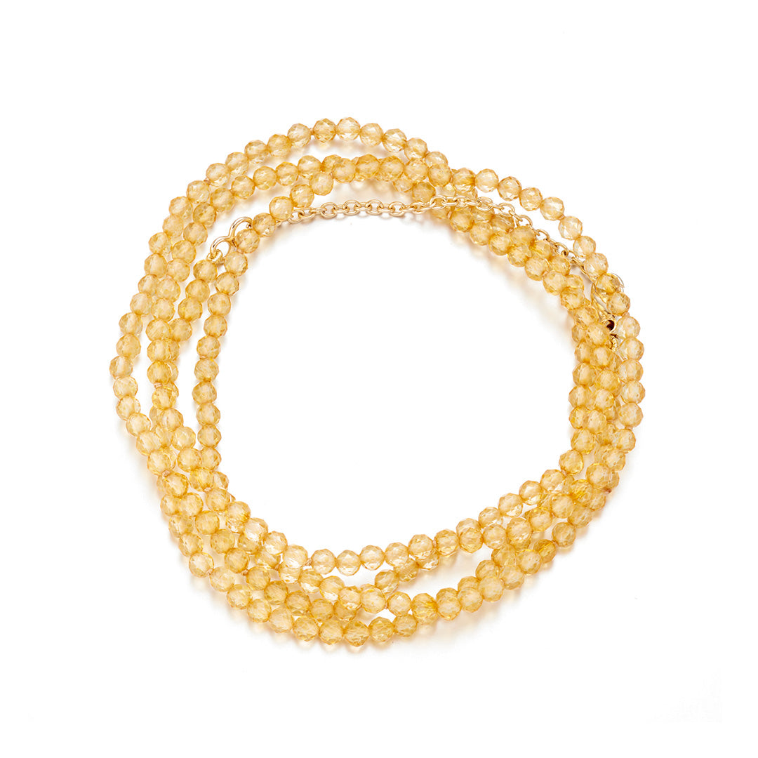 Natural Citrine Gemstone Wrap Bracelet for Women - Healing Crystal Jewelry for Energy & Positivity - Perfect for Yoga, Meditation & Everyday Wear