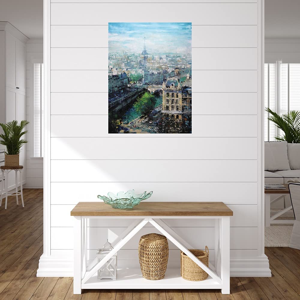 Tower in the Distance Fine Art Canvas Wall Decor by Mark Lague - 32x43 Inch Ready to Hang Painting for Living Room, Bedroom, Office - Perfect for Home Decor, Housewarming Gifts & Interior Design