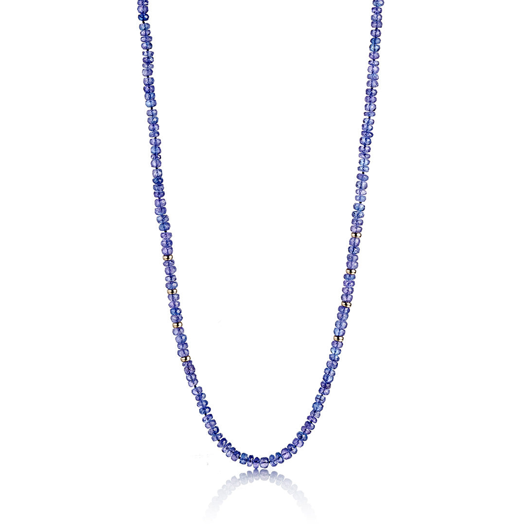 Exquisite Tanzanite Rope Necklace for Women | Genuine Tanzanite Gemstone Jewelry | Perfect for Weddings, Anniversaries & Special Occasions