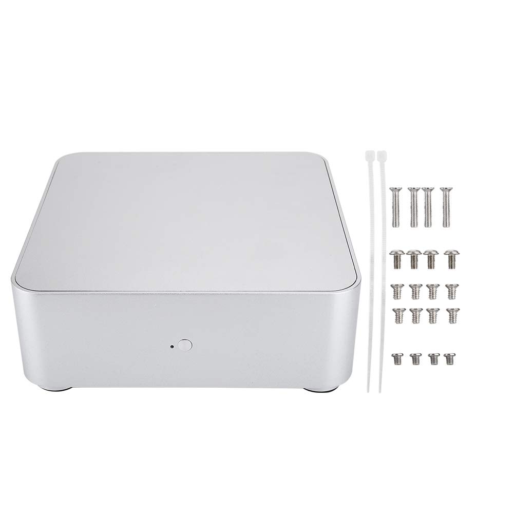 Premium Aluminum Mini ITX Computer Case - Frosted Surface Design for Enhanced Heat Dissipation | Compact PC Build for Gaming, Home Office & Workstation Use
