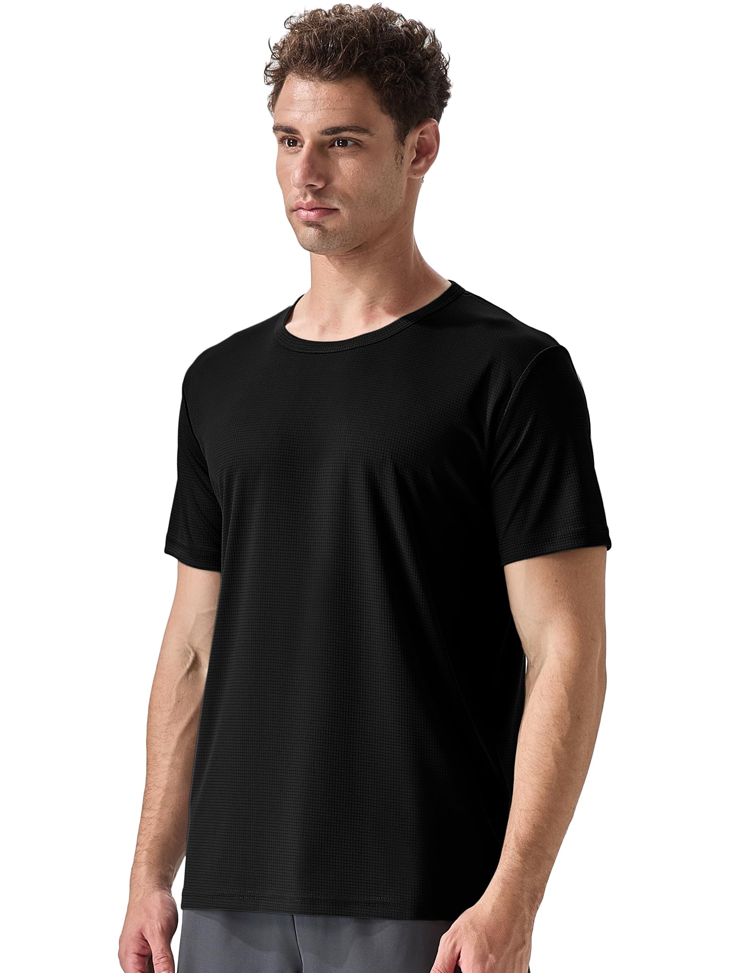 Men's 2 Pack Lightweight Crew Neck Athletic Running Short Sleeve T-Shirts - Breathable Quick-Dry Gym Workout Tee Shirts for Men - Perfect for Running, Training & Casual Wear