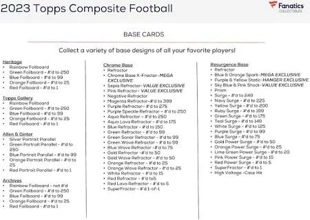 2023 NFL Composite Football Trading Cards - 60 Packs (10 Cards Each) - Premium Collectible Sports Cards for Trading, Gifts & Fantasy Football Leagues