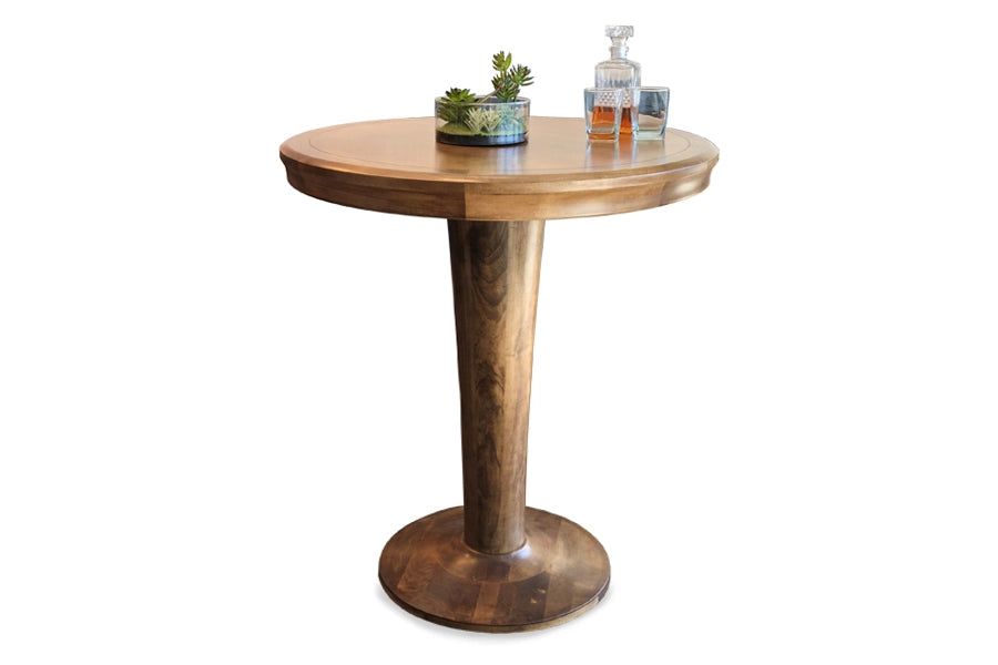 California House Davenport Pub Table - Rustic Wood Dining Table for Kitchen, Bar & Outdoor Use - Perfect for Entertaining & Small Spaces