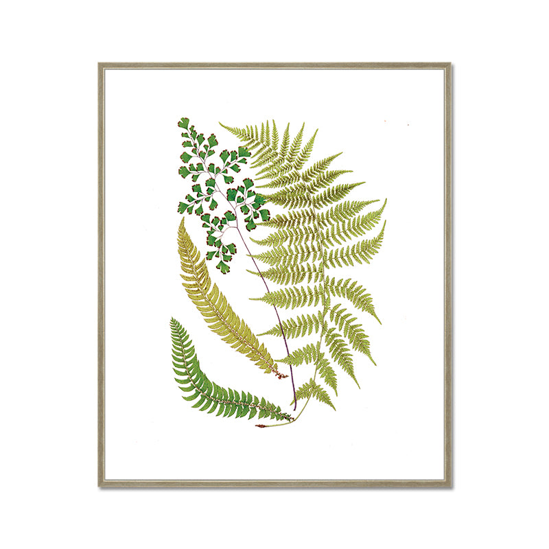 Green Leaves Canvas Print - Modern Plant Art with Floater Frame - Perfect for Living Room, Bedroom & Office Wall Decor