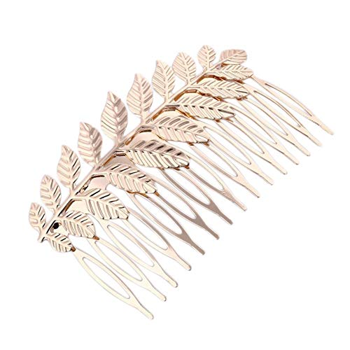 Golden Silver Alloy Hair Comb Clips - Women's Styling Accessories for Parties & Weddings