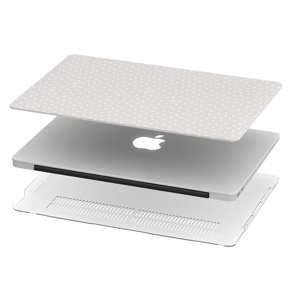 Hard Case Cover for MacBook Air 13 inch (Model A1369 & A1466 2010-2017) - Full Body Protection with Polka Dot Design - Perfect for School, Work & Travel