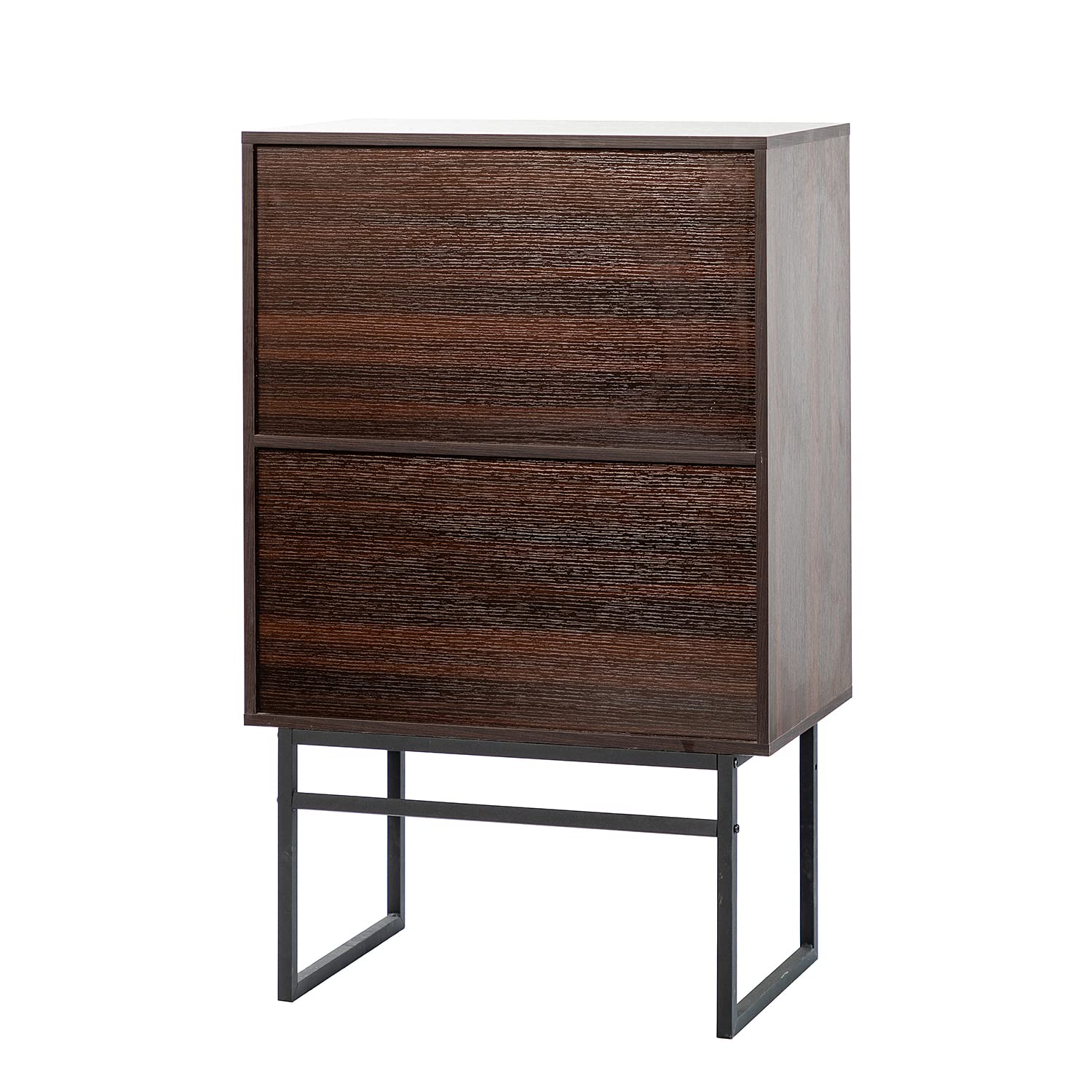 Handmade Natural Rattan Storage Cabinet with 2 Doors - Dark Brown Console Table, Sideboard Buffet Cabinet for Living Room, Dining Room, Entryway & Kitchen - Perfect for Home Organization & Stylish Storage Solutions