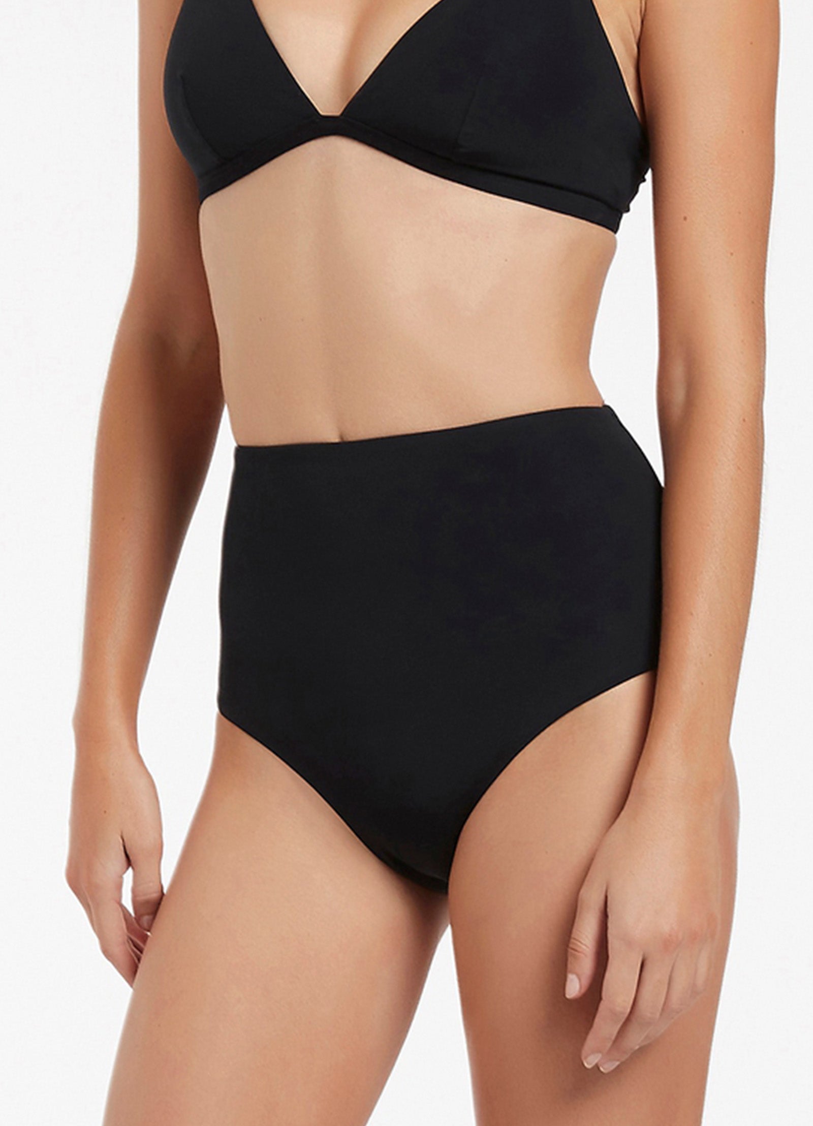 Jetset High Waisted Bikini Bottom - Black Swimwear for Women | Perfect for Beach Vacation, Pool Party & Summer Fashion
