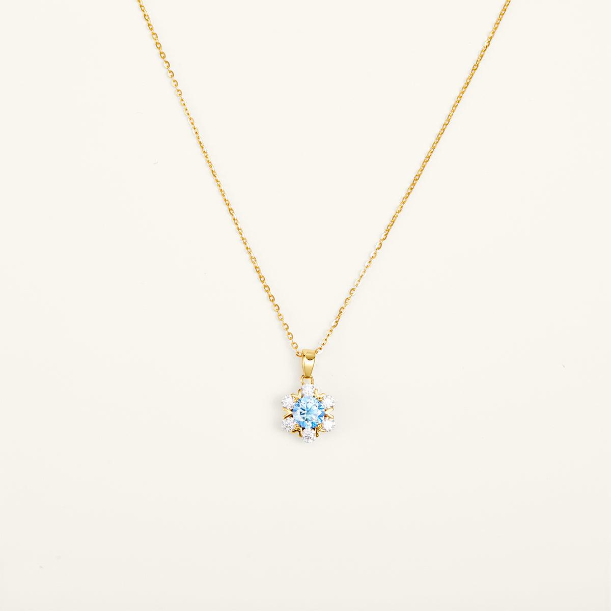 Exquisite Moissanite Flower Pendant Necklace for Women - Romantic Gift for Anniversary, Valentine's Day & Special Occasions | Elegant Jewelry for Date Night, Wedding & Everyday Wear